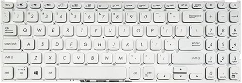 ANTWELON Teclado de repuesto para portátil ASUS Vivobook X512 X512FA V5000F V5000 F512 F512D S512 sin retroiluminación diseño de EE. UU