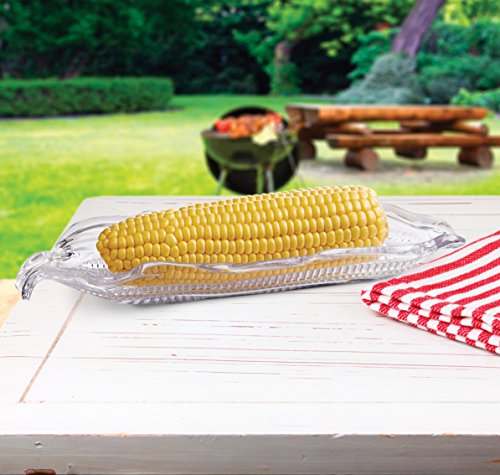 HIC Harold Import Co. Corn dishes BPA Free, 10.5 x 3.25-Inches, Clear