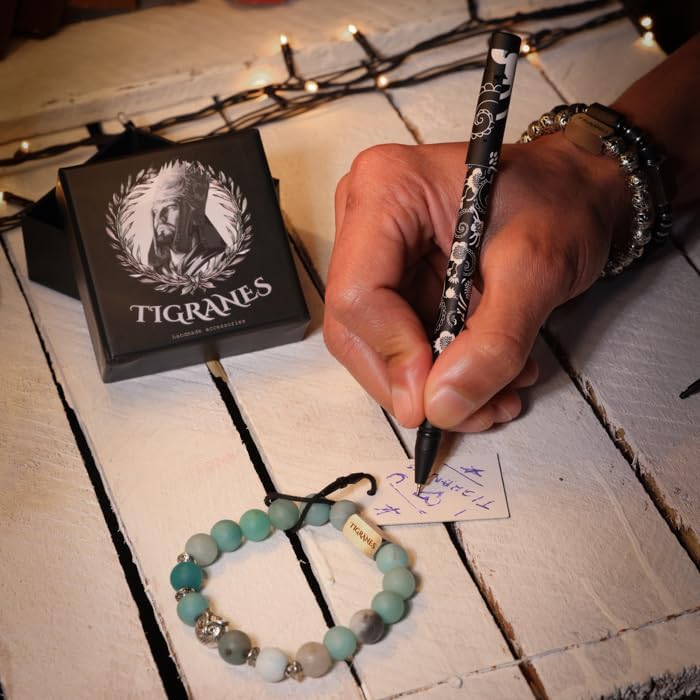 Tigranes Premium Natural Stone Bracelet Collection – Handmade Gemstone Jewelry in Luxury Branded Gift Box - Image 9