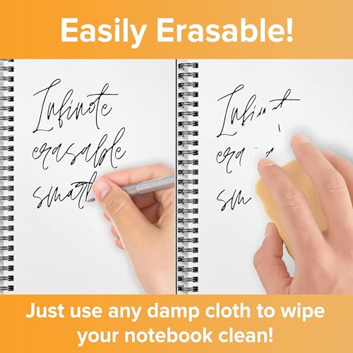Image of Infinote Executive Reusable Stone Paper Smart Notebook and Planner (A5, with 100 Pages | 50 Sheets | 100 Sides, NavyBlue)