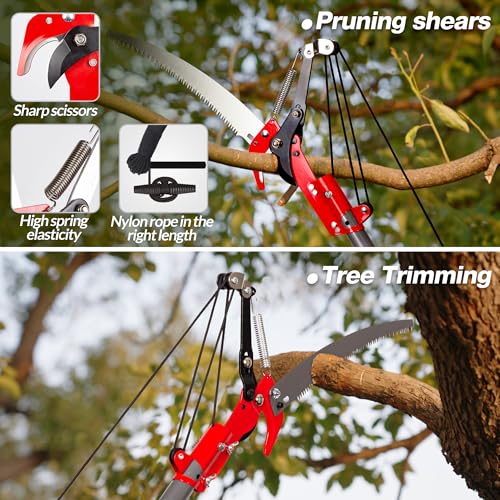 Suchtale Manual Pole Saw, Pruning Saw with Scissors