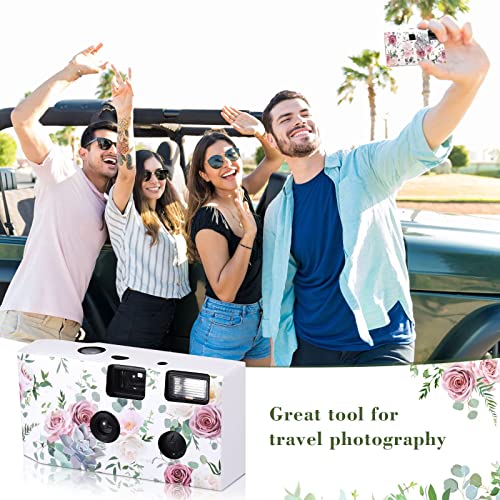 4 Pack Disposable Camera For Wedding, 34Mm Single Use Camera With Flash And Hand Strap Disposable Cameras One Time Camera For Gathering Wedding Anniversary Travel Camp Party Supply #TOP5