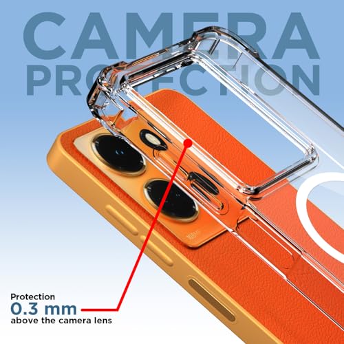 Image of Pikkme Back Cover for Infinix Note 30 5G Mag-Safe Shockproof PC + TPU | Protective Case Magnetic Support | Bumper Case (Transparent Mag-Safe)