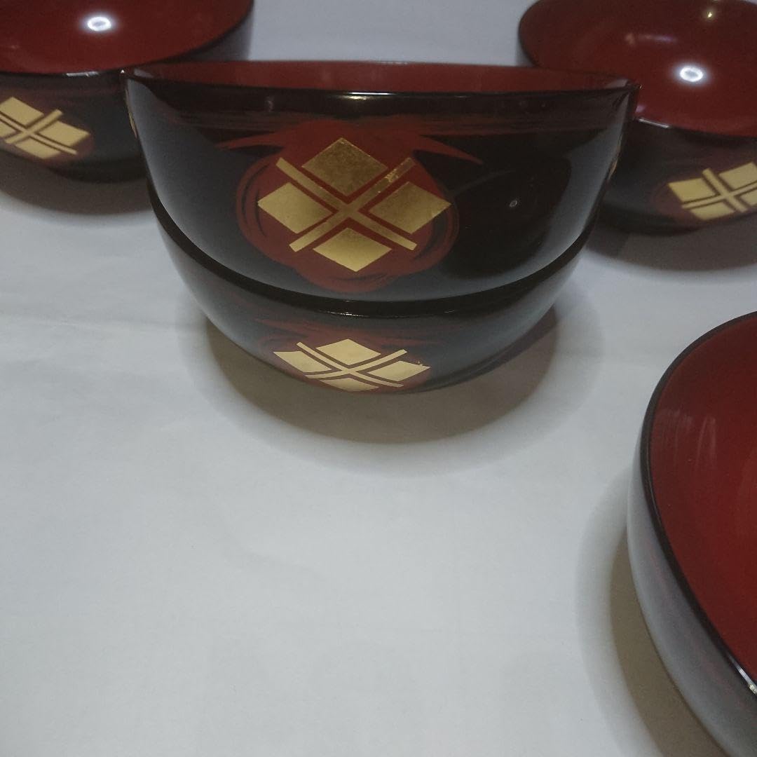 秀衡塗汁椀(中) 5客セット 秀衡塗 蓋付き椀 五客セット
