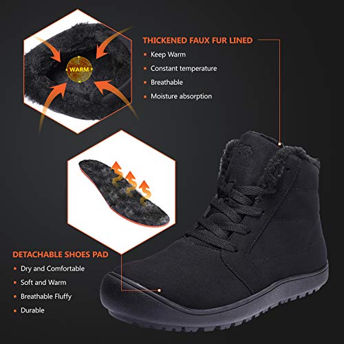 Botas de neve masculinas CAMELSPORTS para inverno, quentes, antiderrapantes, forradas com pele, bota