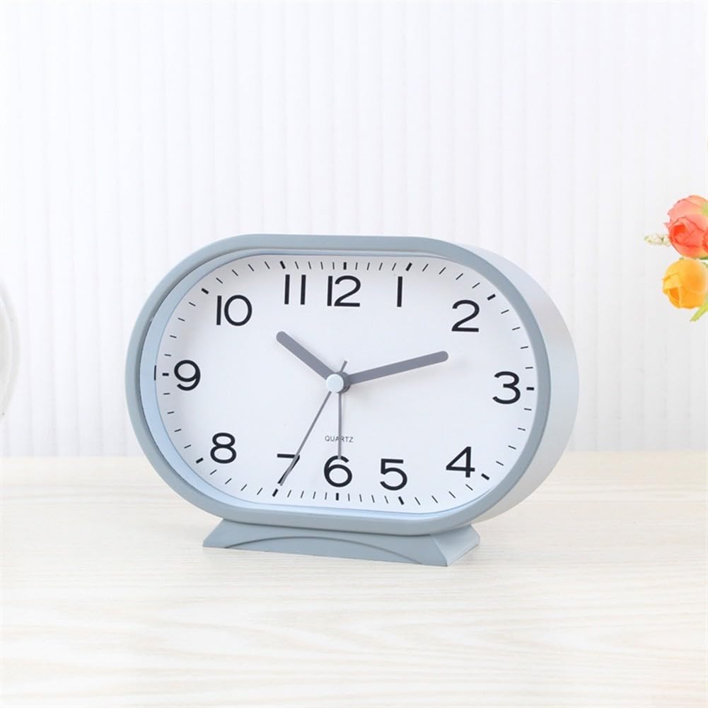Silent Sweep Alarm Clock Large Display for Bedroom(Gray)