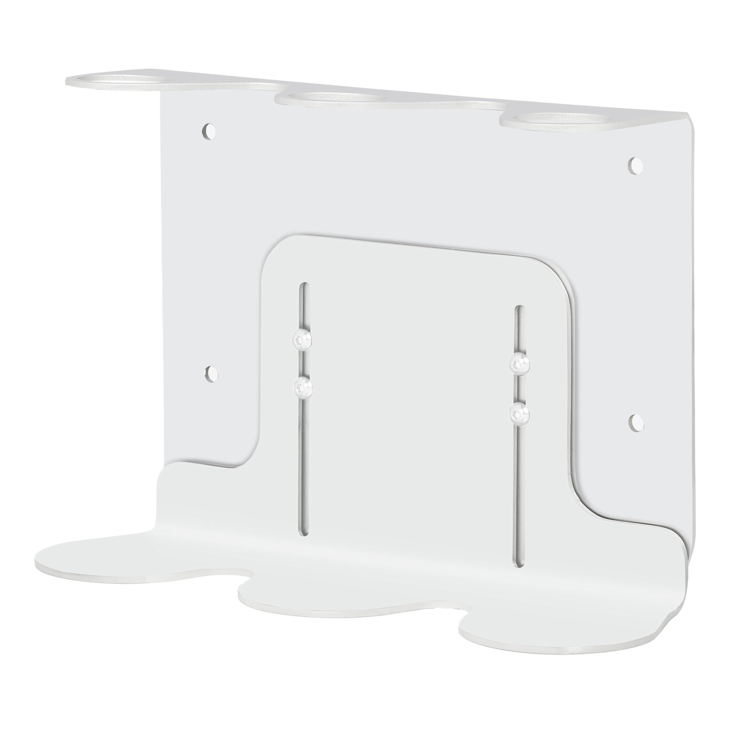 Kuishi Supporto per dispenser di sapone da parete, 250-500 ml, resistente alla corrosione e ai segni, decorazione, bottiglie non incluse (bianco, triplo)