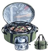 Insulated Slow Cooker Carrying Bag for 6-8 Quart CrockPot and Hamlton Beach Slow Cooker Totes wit...