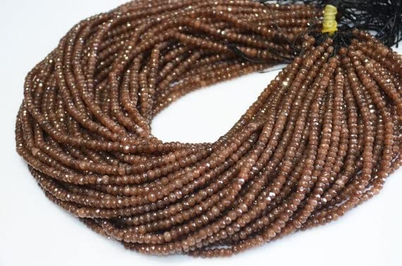 Quartz rondelle facetté en fil de 13 pouces pour créer un cadeau fait main