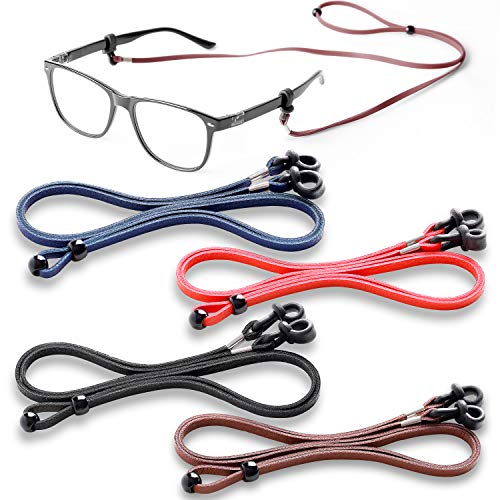 Eyeglass Chains for Women Men - Premium ECO Leather Glasses Strap Holder