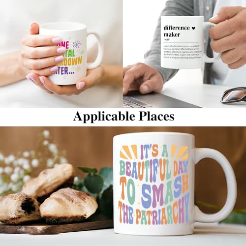 Taza de porcelana blanca 11 oz con diseño doble cara miniatura 5