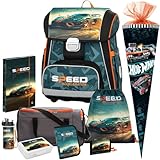 Generisch Auto   Speed Acceleration   Race   OxyBag PREMIUM Schulranzen Set (9 teilig mit Sporttasche und Schultüte)