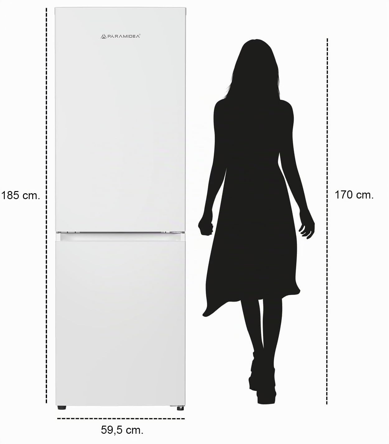PYRAMIDEA Réfrigérateur Combiné No Frost 320 litres bruts Couleur Blanc CMB325NFW