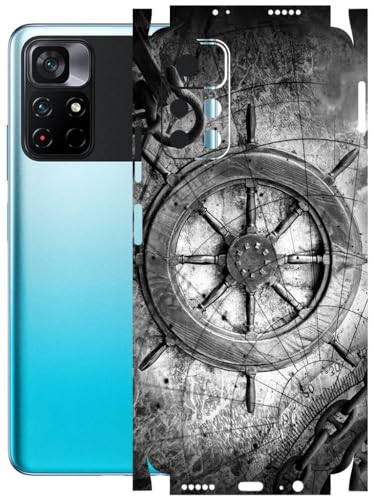 Image of AtOdds - Full Body Back Screen Guard Protector Film - Lamination Wrap Skin Sticker Compatible with Poco M4 PRO (5G) | Scratchproof Matte Finish (Voyage)