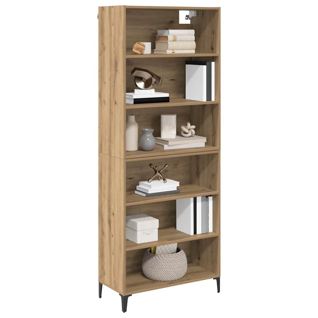 Buffet avec fixation murale en bois d'aspect bois recyclé - Armoire d'appoint pratique avec espace de rangement, buffet et armoire murale aspect bois vieilli en bois
