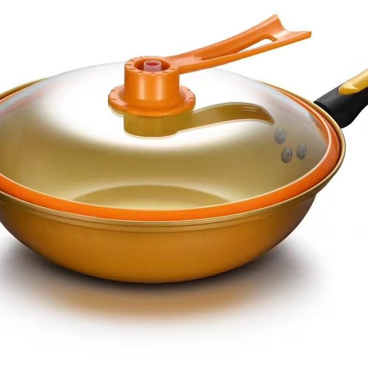 Wok Tradicional Chino con Fondo Plano y Mango Desmontable miniatura 2