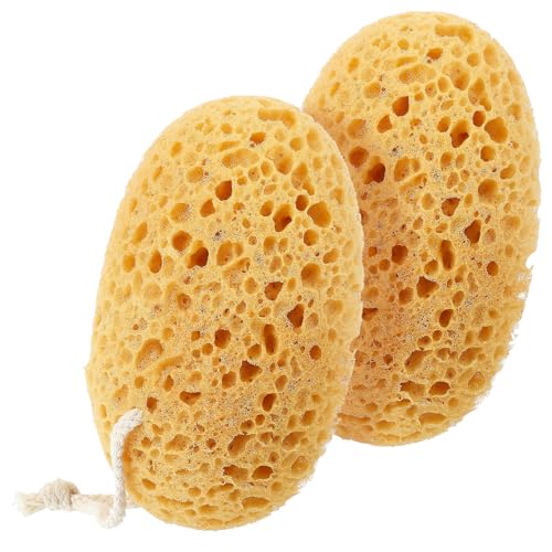 AOZUO Paquete de 2 esponjas de baño ultrasuaves y agradables con espuma densa, Esponja corporal exfoliante grande para una limpieza suave y profunda de pieles sensibles y secas