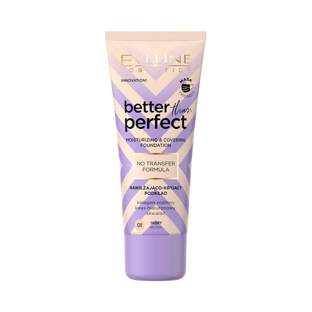 Eveline Cosmetics Better Than Perfect Foundation – lekki, nawilżający i promiennie wykończony kwasem hialuronowym i kolagenem roślinnym, utrzymuje się przez 12 godzin, wegański