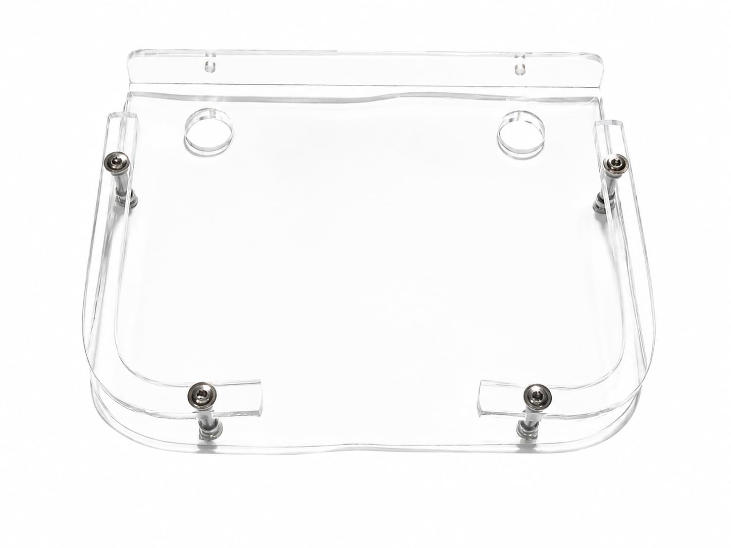 Acrylic Wall Mounted Set Top Box Stand TV Setup Box Shelf WiFi Router Shelf Streaming Device Holder Media Player Wall Shelf Cable Management Organizer Pack of 2 (Transparent, 8 * 10 inches)-image-5