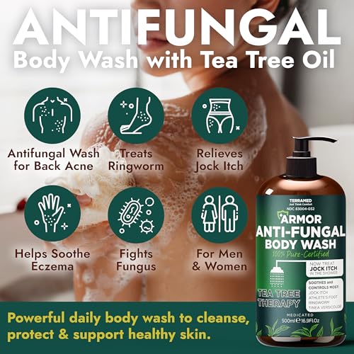 Image of Antifungal Body Wash with Tea Tree Oil for Ringworm & Jock Itch Treatment