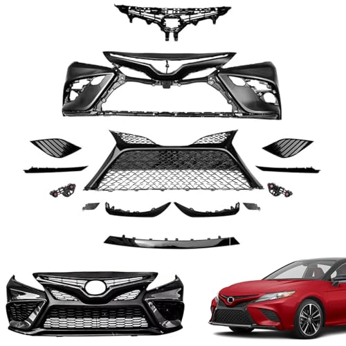 Complete Front Bumper with Grille Kit Fit for 2018-2020 Toyota Camry SE XSE