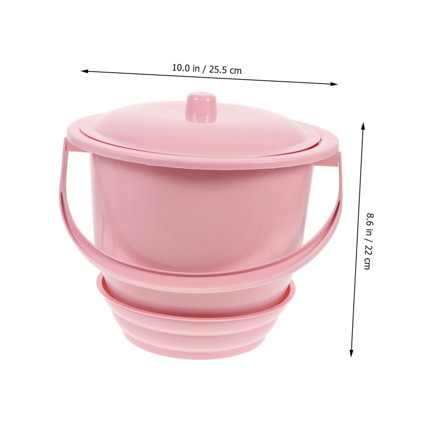 Household Chamber Pot ortable Toilets Chamber Pot Handheld Spittoon with Lid and Handle Urine Bucket Bottle Urine Pot Female Elder Urinals Night Pot Pink