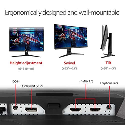 Asus Rog Strix 27” 1440P Curved Gaming Monitor (Xg27Aqv) - Qhd (2560 X 1440), Fast Ips, 170Hz, 1Ms, G-Sync Compatible, Freesync Premium, Eye Care, Hdmi, Displayport, Height Adjustable, Displayhdr 400 #TOP5