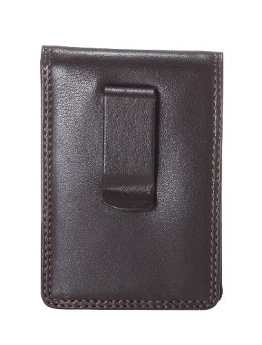 Visconti HT16 Mens Classic Style Thin Soft Leather Small Bifold ID Wallet with Money Clip (Brown) - Image 3
