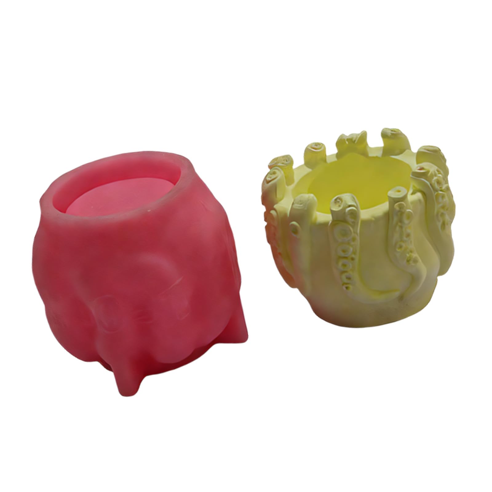Hsioluted Unique Silicone for Crafting Snail Octopuses Pen Holder with Skull Goat Designs for Plasters Projects Silicone Candled Making Mouldes Decorative Flower Container Mouldes