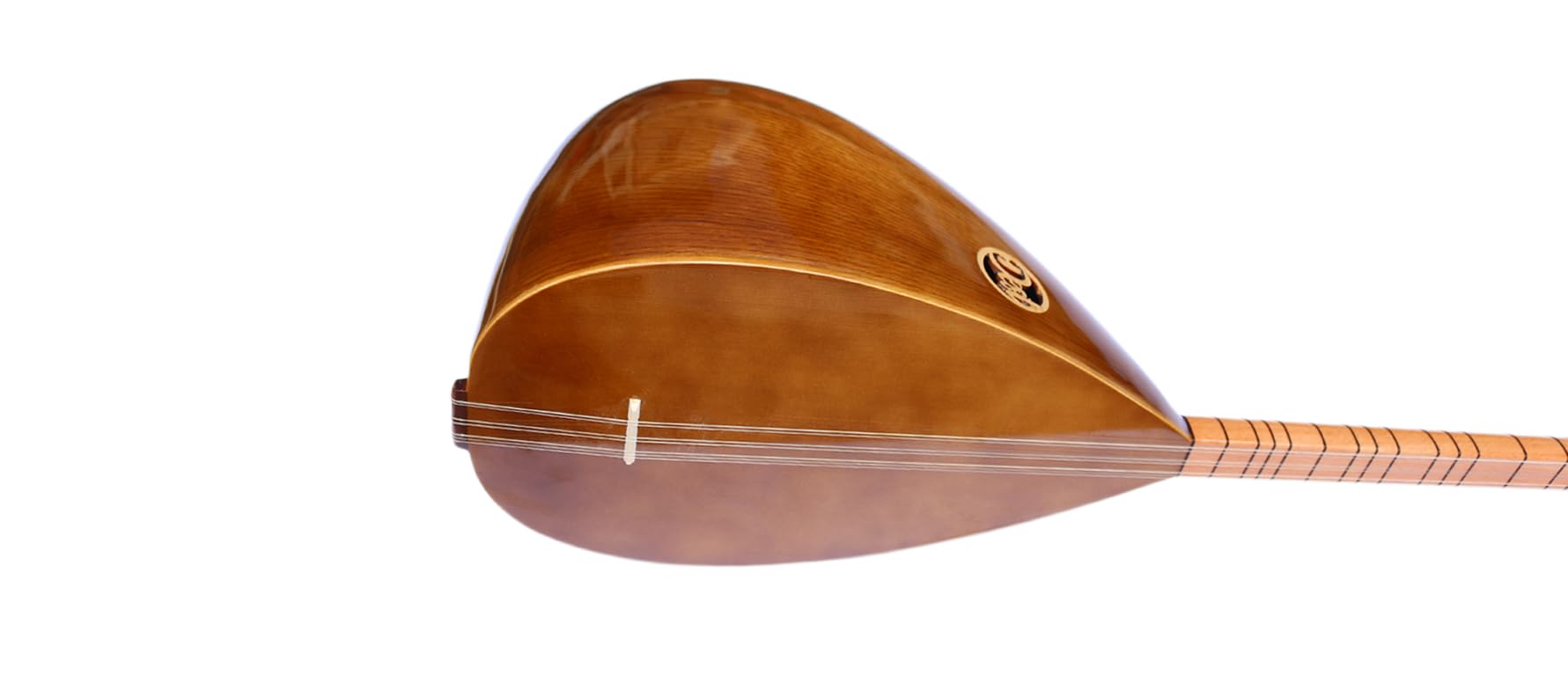 Turkish Short Neck Mahogany Baglama Saz For Sale - Image 3