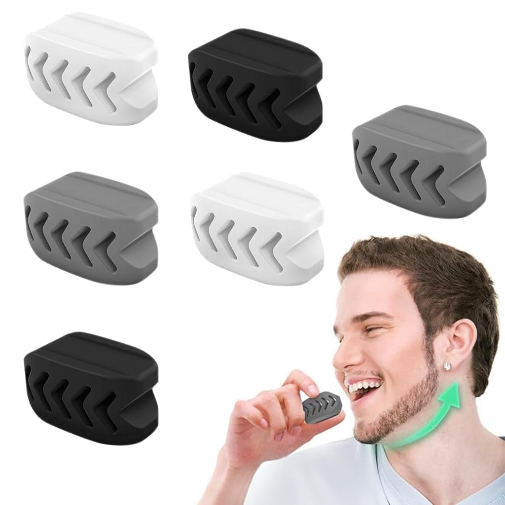 TRUEROSE Jawline Exerciser for Men Women, 40/50/60lbs Resistance, Safe Silicone Jaw Line Exerciser, Enhances Facial Muscles & Sculpts Jawline, Includes Storage Case