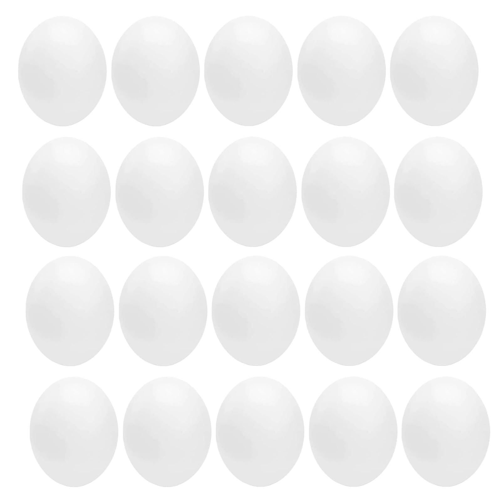 Kisangel 24pcs Simulated Bird Eggs Solid Plastic Eggs for Parrot Cockatiel Lovebird Breeding Aids Realistic Hatching Props for Bird Behavior Training