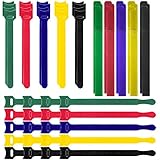 Material duradero: estas envolturas de cable están hechas de material de tela, son reutilizables, ajustables y duraderas.