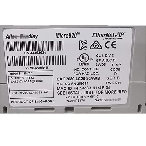 Módulo PLC Micro820 2080-LC20-20AWB controlador programable nuevo sellado 3
