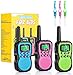 Walkie Talkie Kinder Spielzeug, 3 KM Reichweite Funkgerät 8 Kanäle, 10 Klingeltöne mit Eingebauter Taschenlampe und 3 Lanyards, ideal für Freien, Camping, Wandern