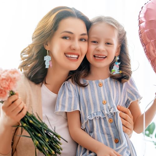 Back to School Earrings Set - 9Pairs Cute Elephant Pig Pigeon Bird Book Character Studs Dangle Drop Earrings Gift for Teachers Women Back to School Jewelry Teacher Appreciation Gift Favor 5