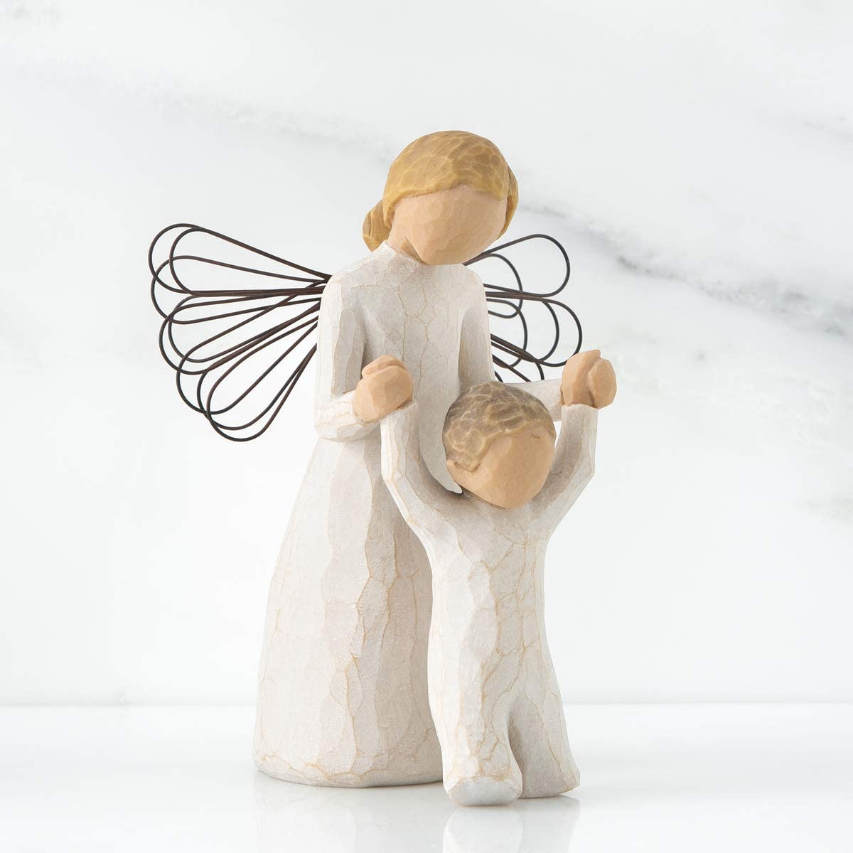 Willow Tree Angelo Custode Resina, Design di Susan Lordi, 13 cm