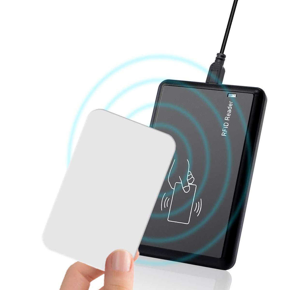 Dual Frequency USB 13.56mhz+125khz EM&M1 RFID NFC Card Reader Keyboard Emulator RFID Reader cage