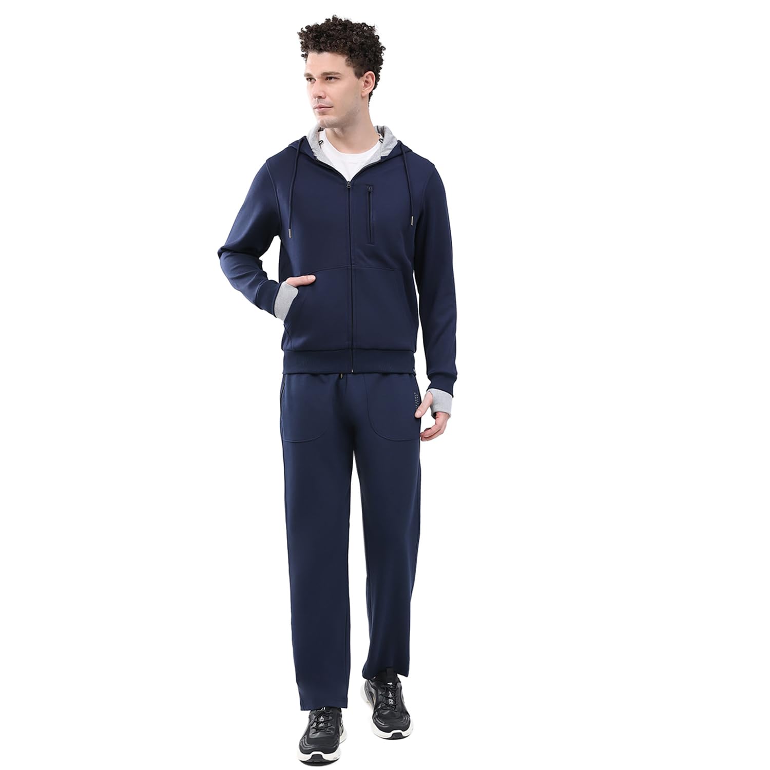 monte carlo Men’s Tracksuit | Solid Pattern | Full Sleeve | Hooded Neck | Zip Closure | Sporty Winter Tracksuit for Men-picture-14