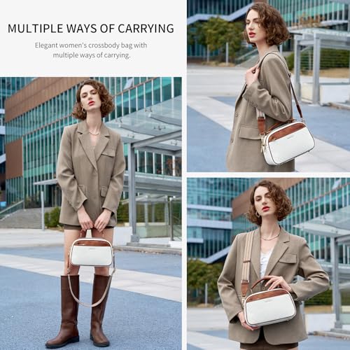 Vegan Leather Satchel Purses for Women, Handmade Top Handle Crossbody Bag, Brown Shoulder Handbags with Adjustable Strap2