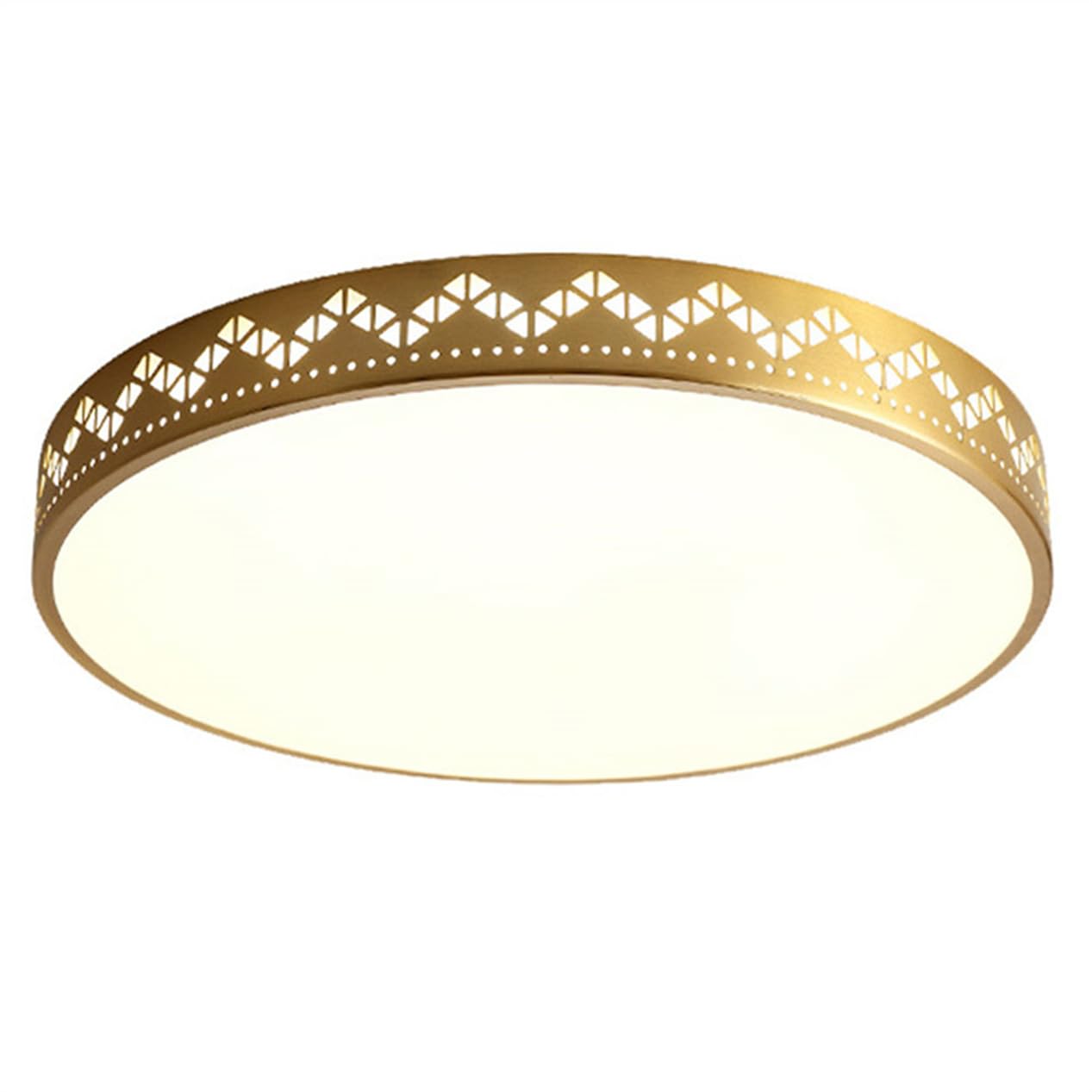JXYDJH Gold Brass Lamp Shade Bedroom Round Ceiling Light Luxury Minimalist Hallway Close to Ceiling Lighting with Sidelight Warm Fixtures Ideal for Master Bedrooms, Foyers and Entryways