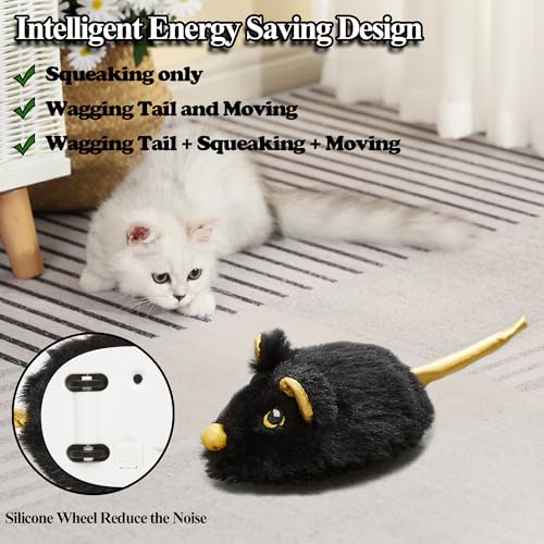 Jouet chat avec souris rechargeable USB et queue animée - 5