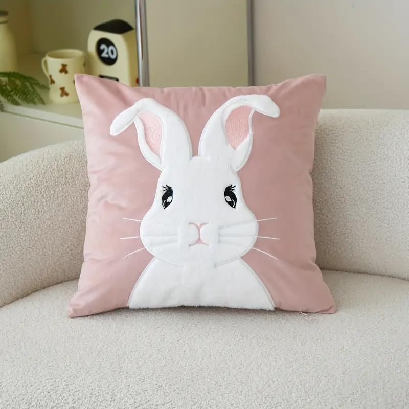 El Mejor Listado de Pascua los 5 más buscados. 47 VOSTEVAS Cojines de Pascua, Nuevo 3D Bordadas Easter Fundas para Cojin de Conejos, 45 x 45 cm Funda Almohada Decorativos Sala, Pascua Decoracion Hogar