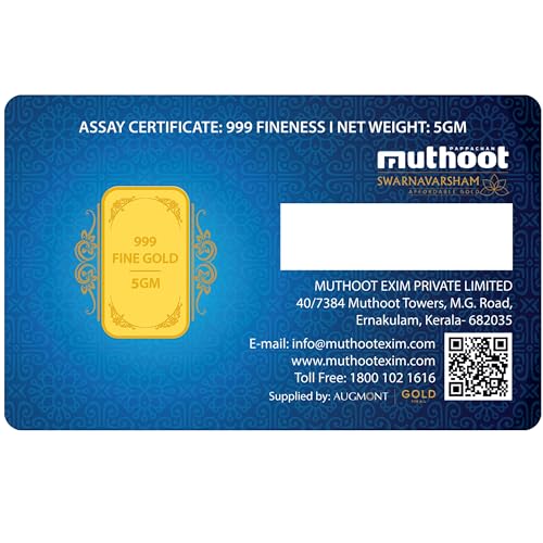 Muthoot Pappachan Swarnavarsham 24K (999) Yellow Gold Bar 5 Gm - Image 7