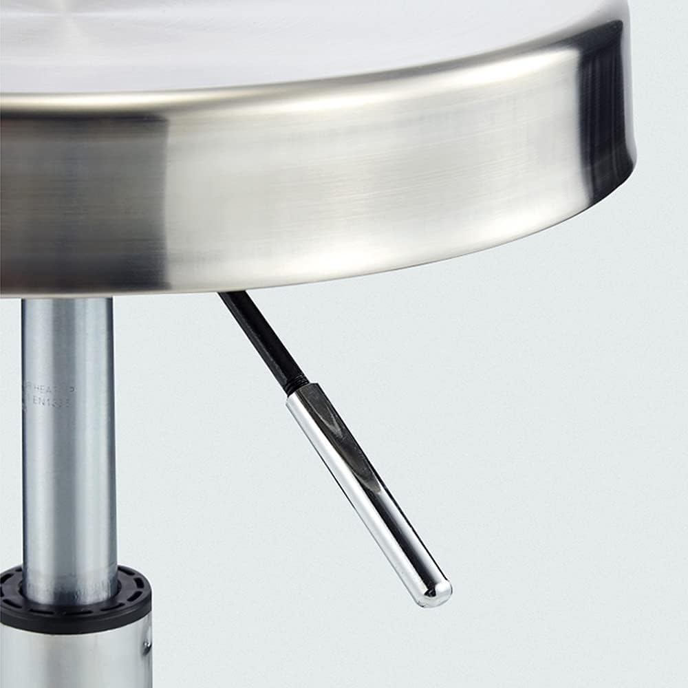 Taburete de Trabajo de Acero Inoxidable, Carga de 440 Ibs, Taburete Giratorio Ajustable para salón, taburetes de Tienda de Altura Ajustable, Taburete de Laboratorio