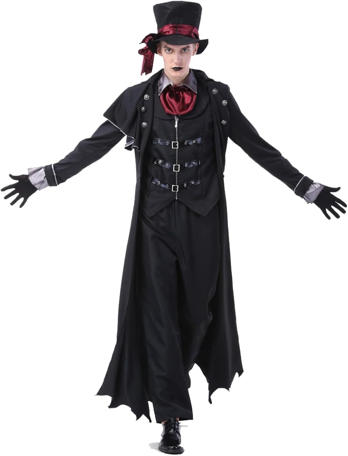 YAXRO Women Men Vampire Halloween Costume,Mr and Mrs Couple