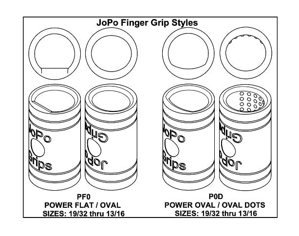 Bowlerstore Products JoPo Power Flat/Oval Finger Insert Black- Package of 10 3/4