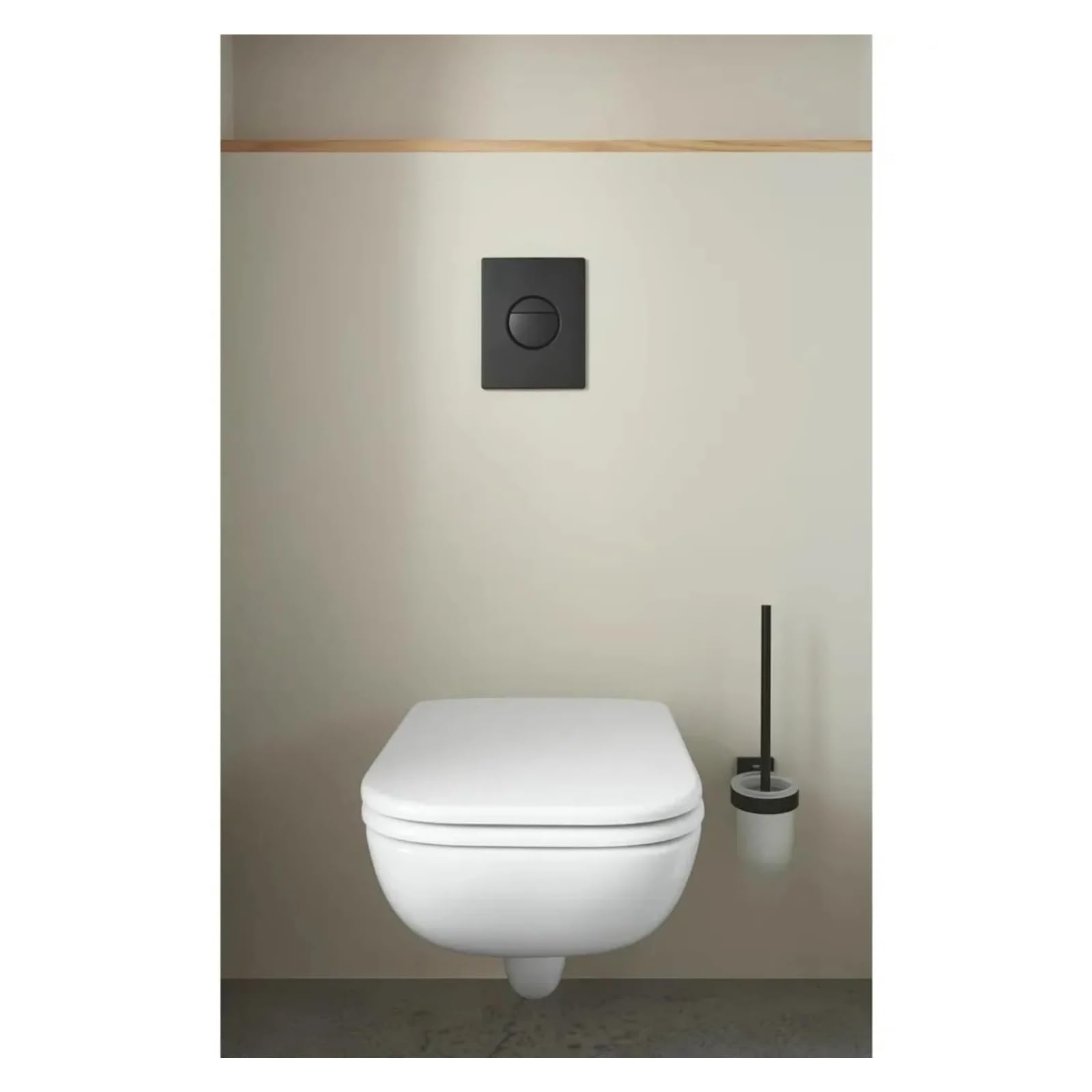 Compatible Avec Grohe, Bouton De Chasse Double Noir Mat