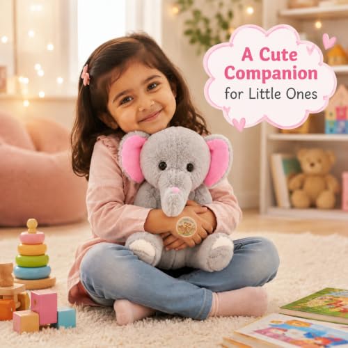 Image of Chi-Chimpu Toyss Sitting Elephant Soft Toy 25cm | Cute Plush Elephant Stuffed Animal for Kids | Ultra Soft & Cuddly Toy | Adorable Elephant Gift for Boys & Girls | Birthday Gift, Nursery & Room Decor