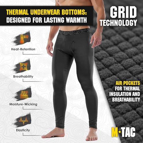 M-Tac Thermal Underwear for Men Fleece Lined Compression Shirt Delta Level 22
